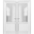 Sartodoors Double French Interior Door, 60" x 84", White LUCIA22DD-BEM-6084